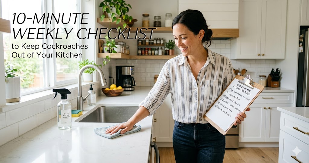 10-Minute Weekly Checklist to Keep Cockroaches Out of Your Kitchen